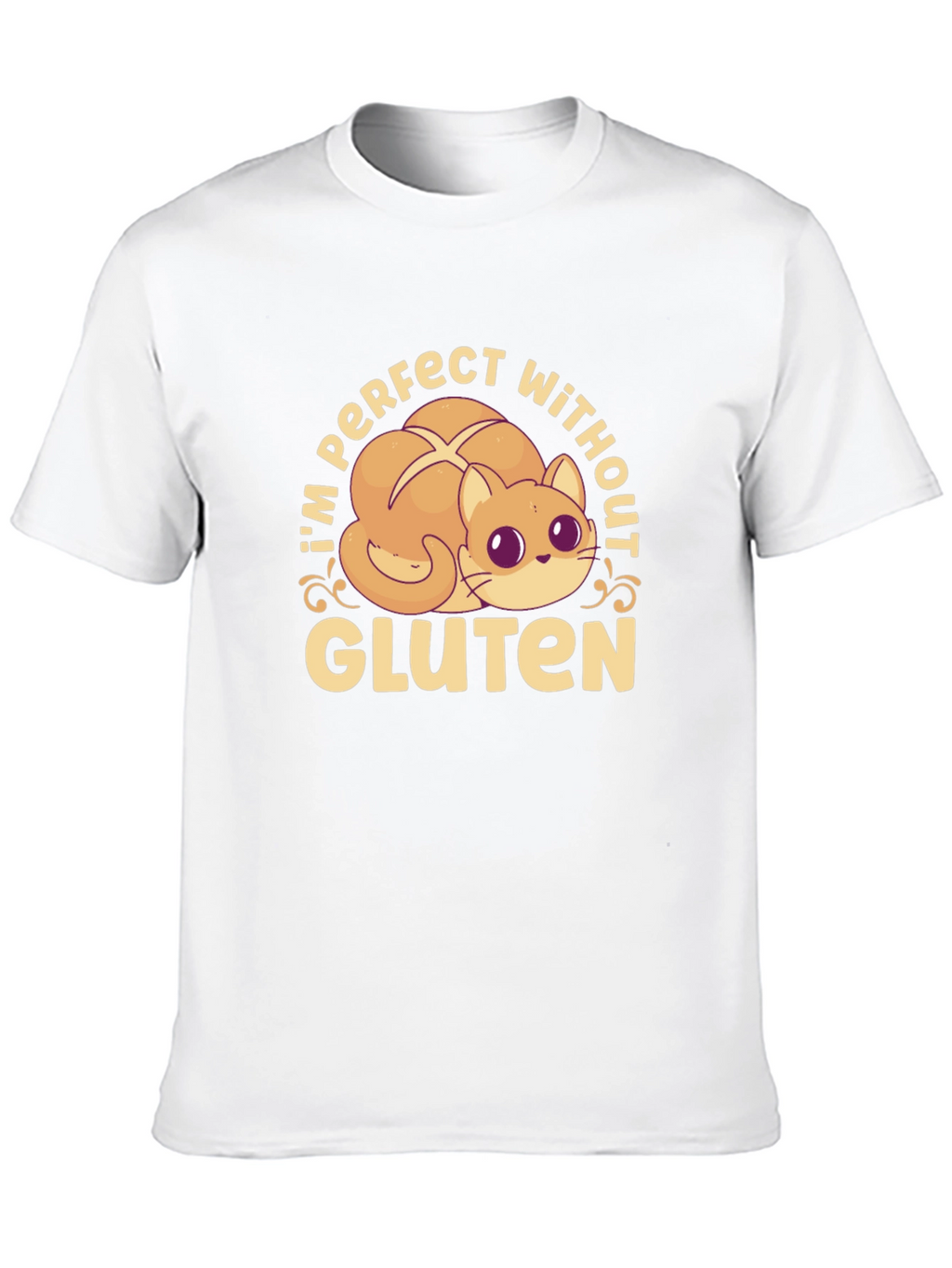 Gluten-Free Kitty Cat T-Shirt - Perfect Without Gluten