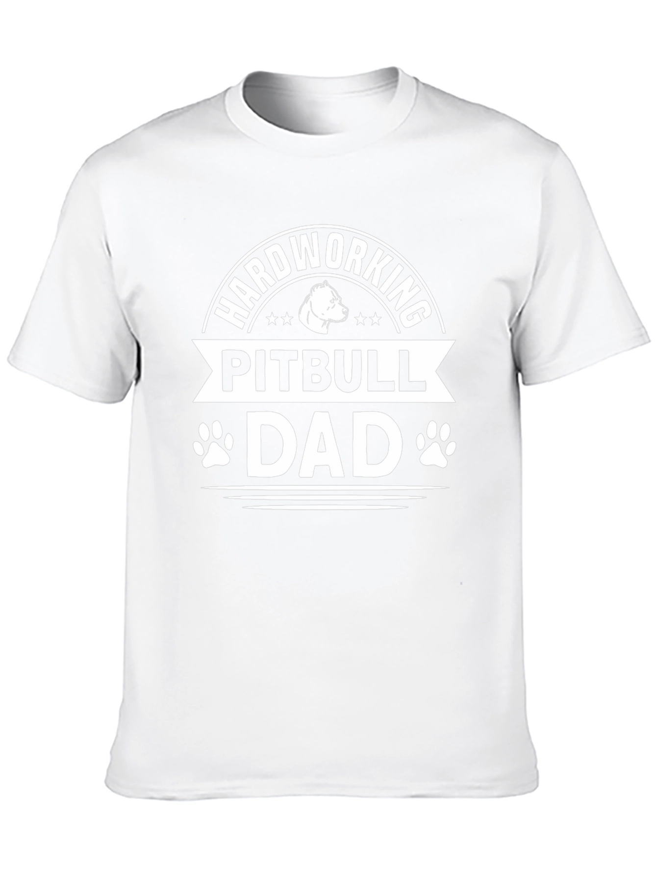 Hardworking Pitbull Dad Black T-Shirt