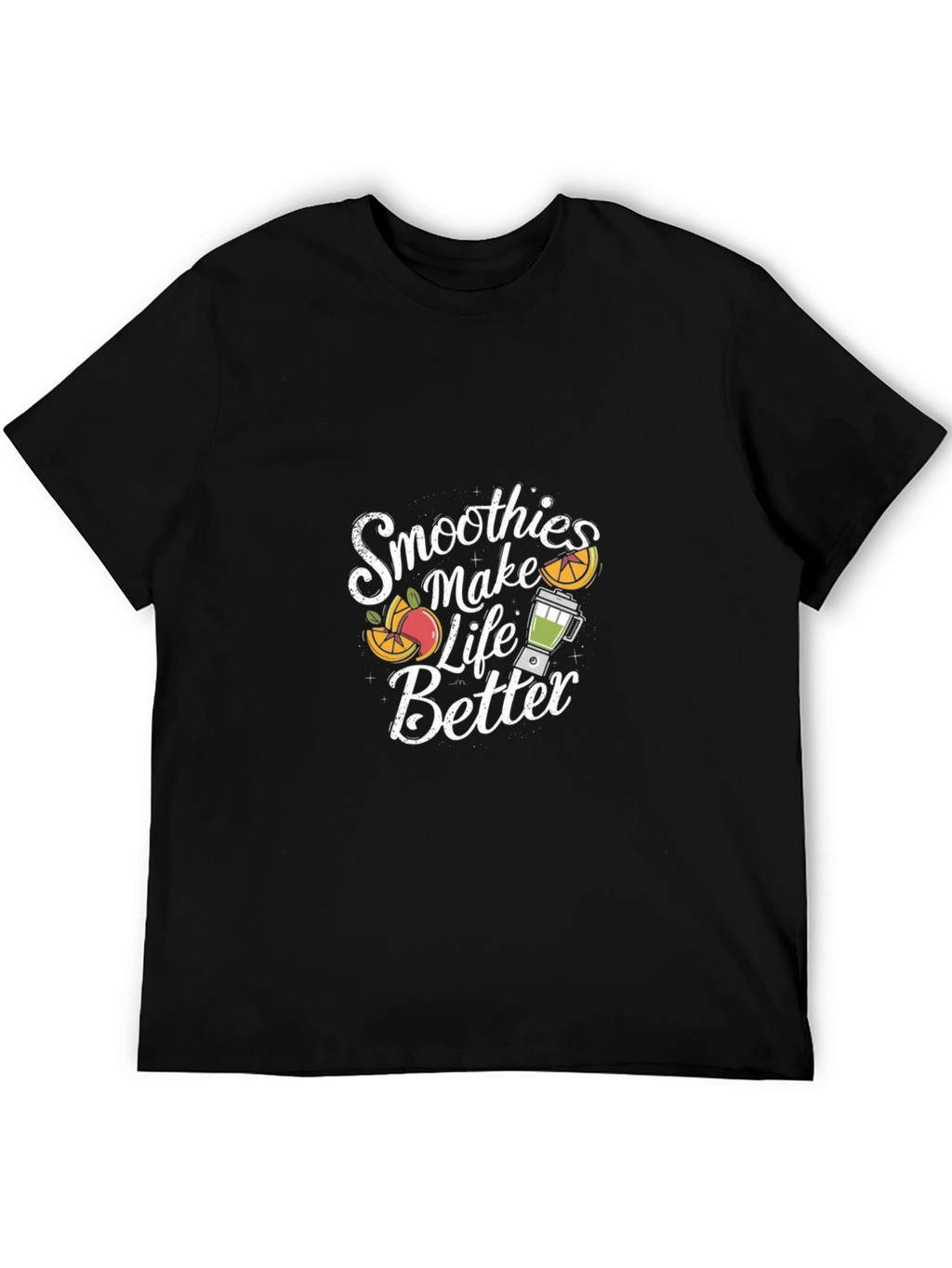 Smoothies Make Life Better Black T-Shirt