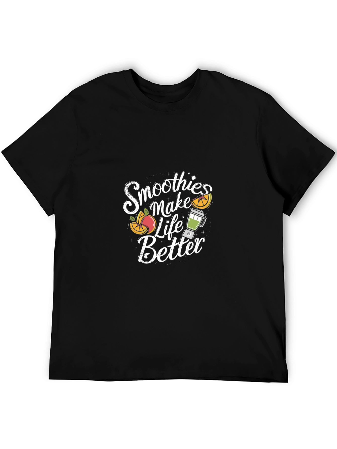 Smoothies Make Life Better Black T-Shirt