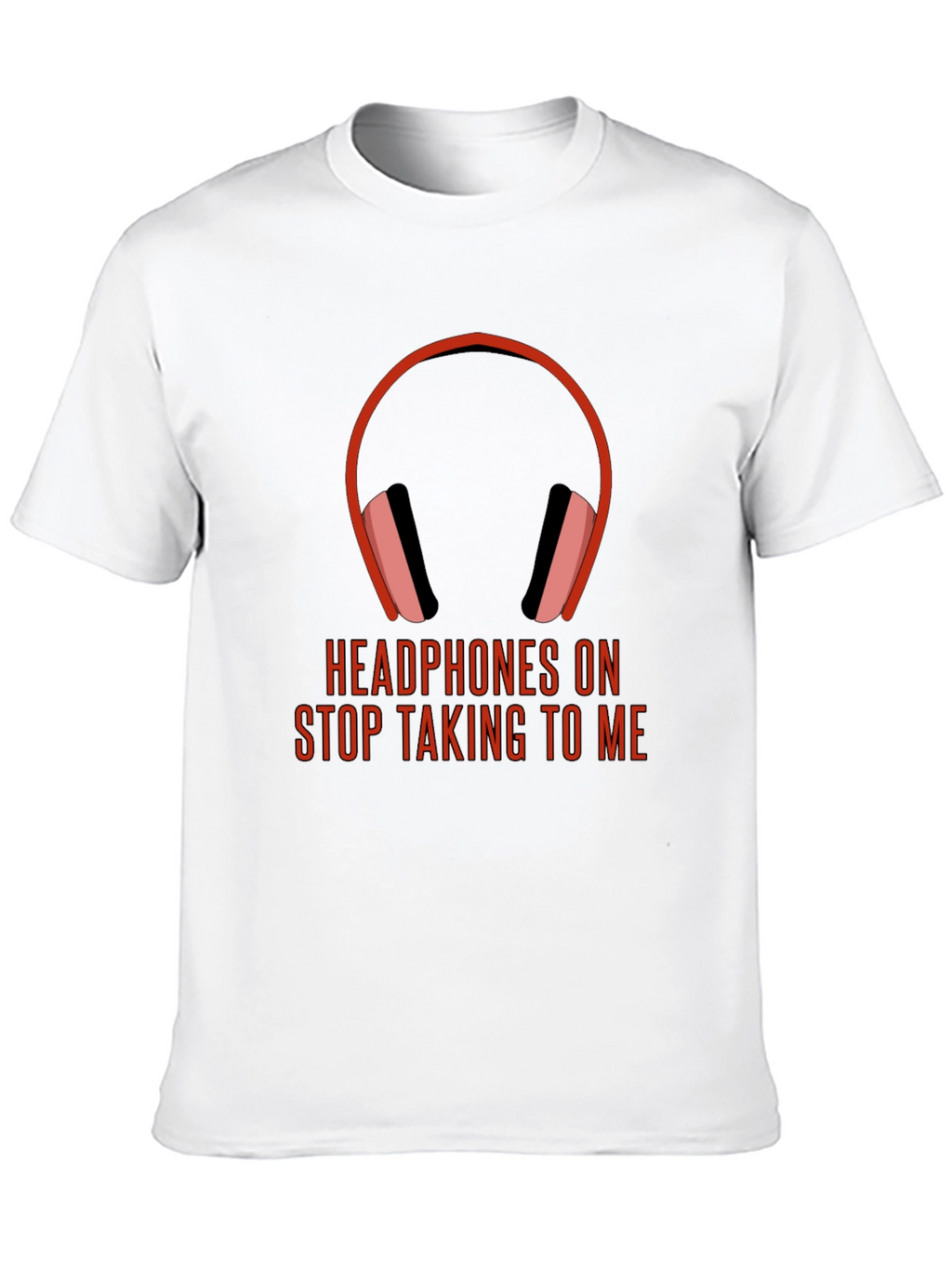 Headphones On Graphic Tee - Introvert Humor T-Shirt