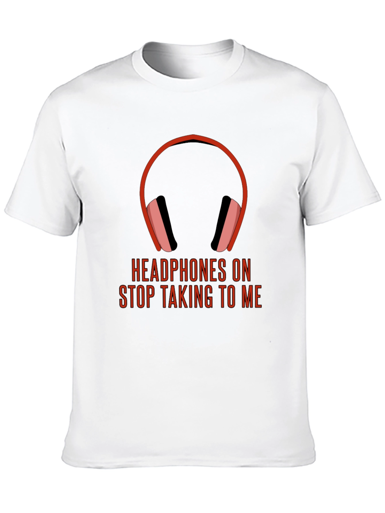 Headphones On Graphic Tee - Introvert Humor T-Shirt