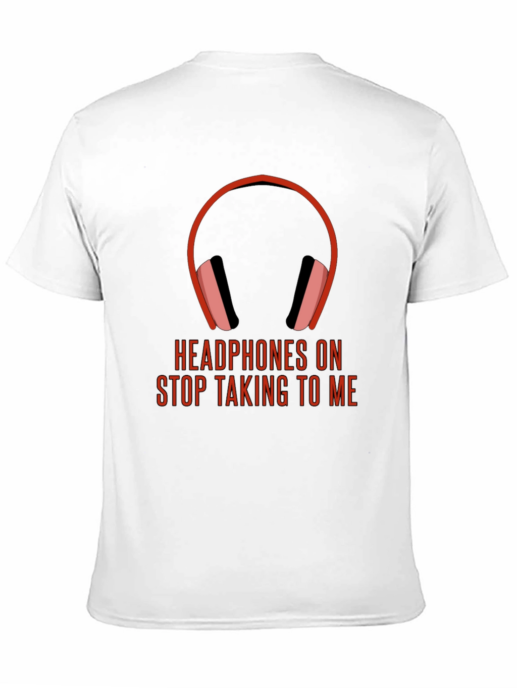 Headphones On Graphic Tee - Introvert Humor T-Shirt