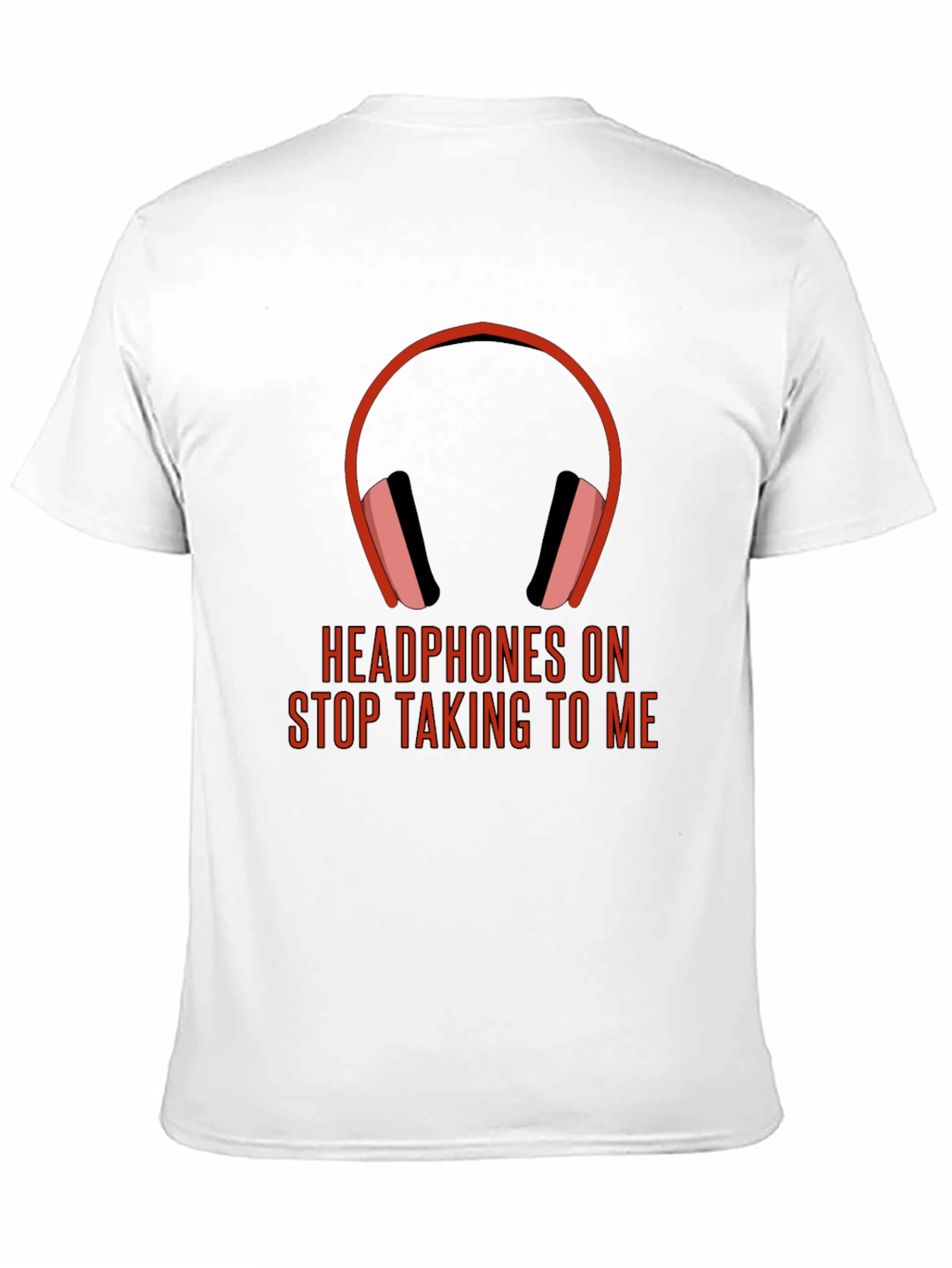 Headphones On Graphic Tee - Introvert Humor T-Shirt