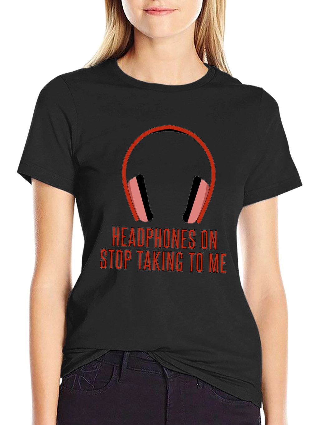Headphones On Graphic Tee - Introvert Humor T-Shirt