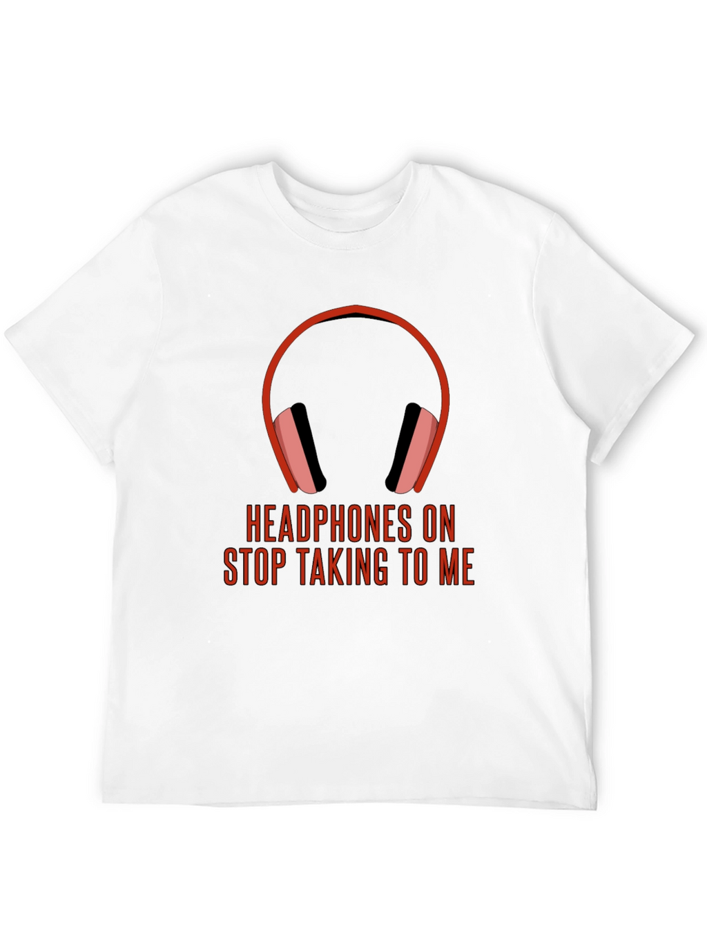 Headphones On Graphic Tee - Introvert Humor T-Shirt