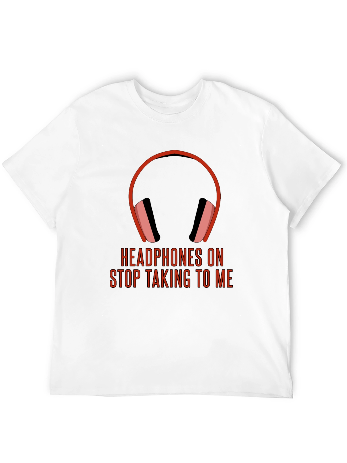 Headphones On Graphic Tee - Introvert Humor T-Shirt