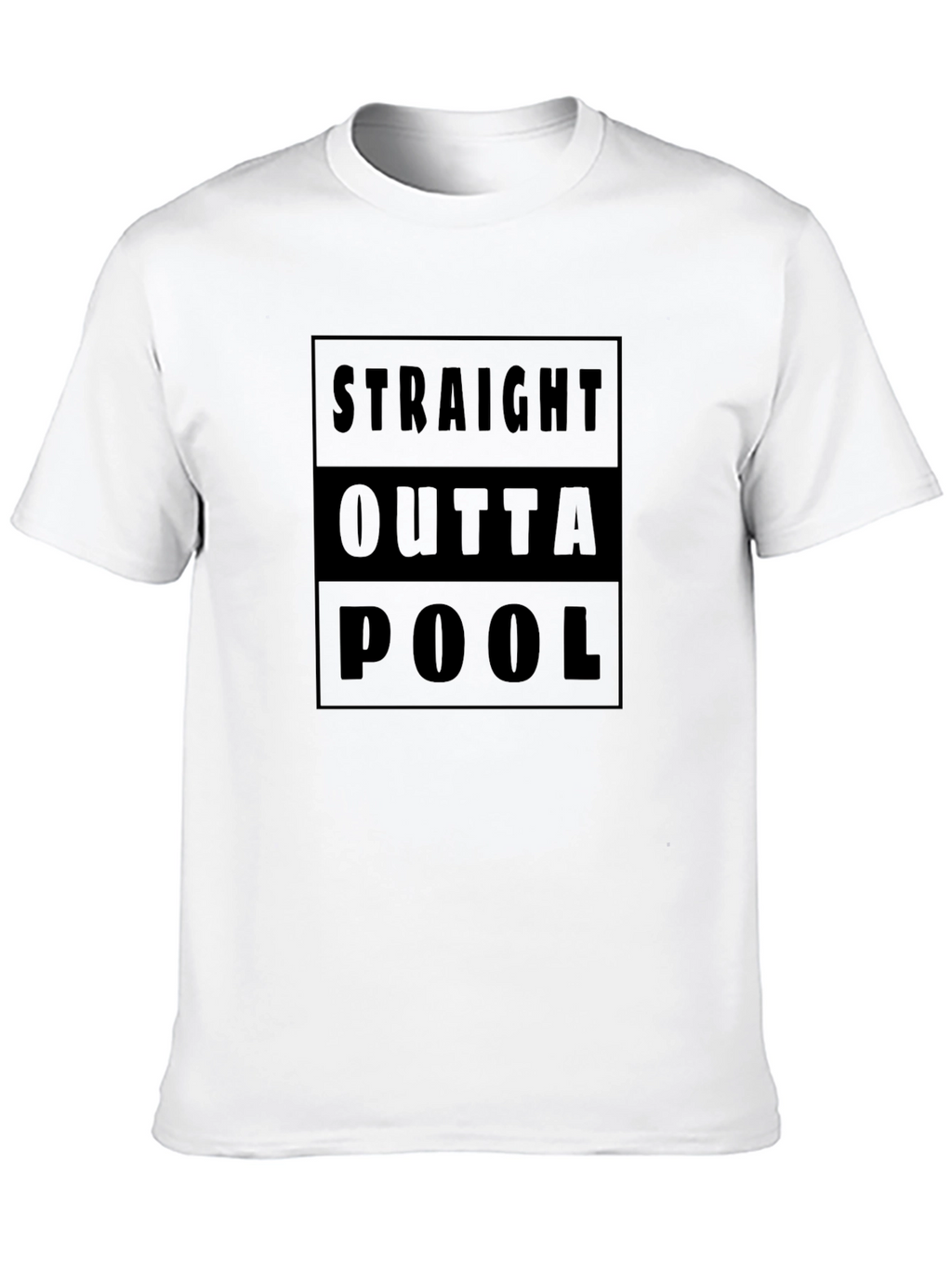 Straight Outta Pool - Novelty Graphic T-Shirt