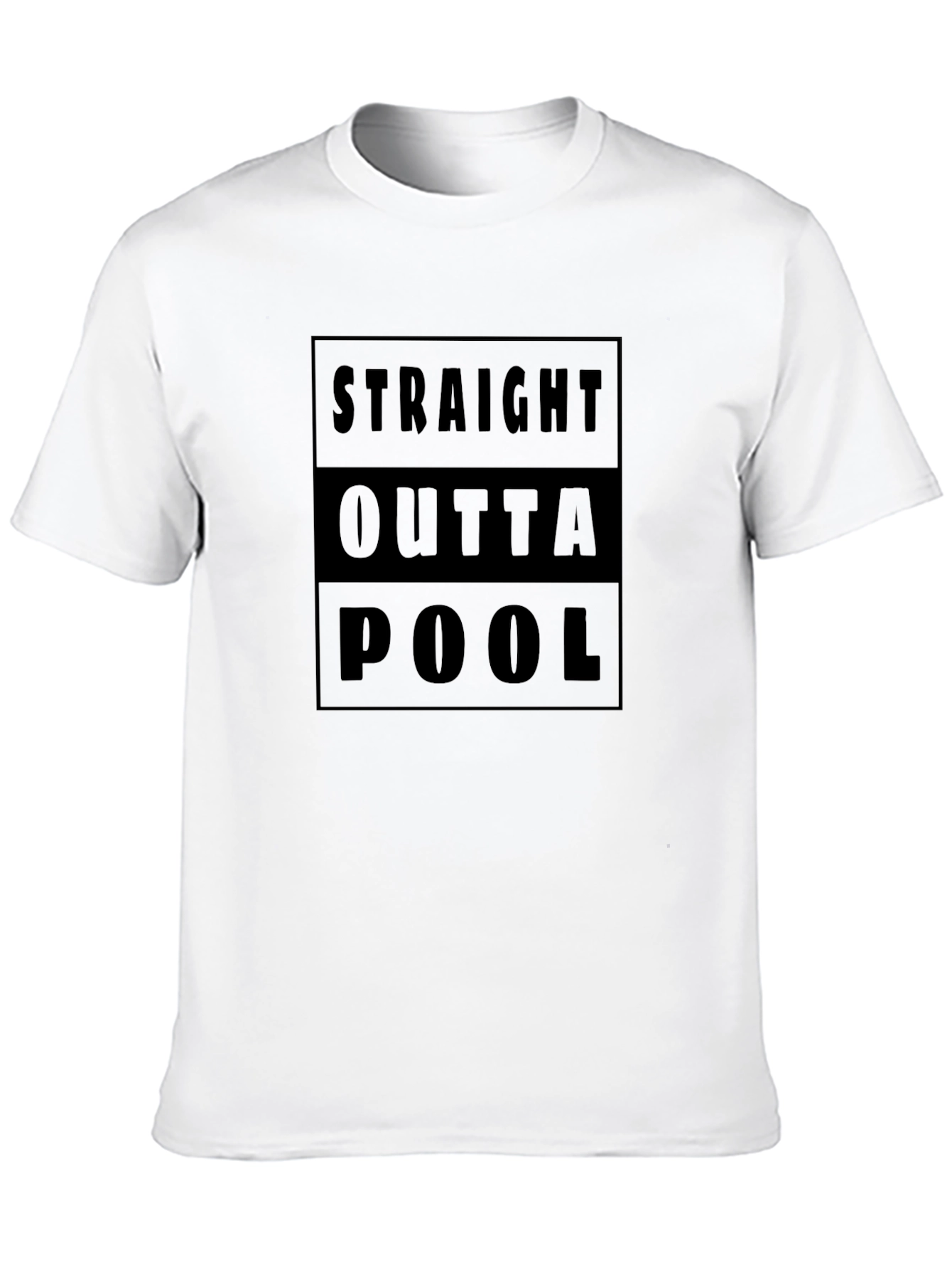 Straight Outta Pool - Novelty Graphic T-Shirt