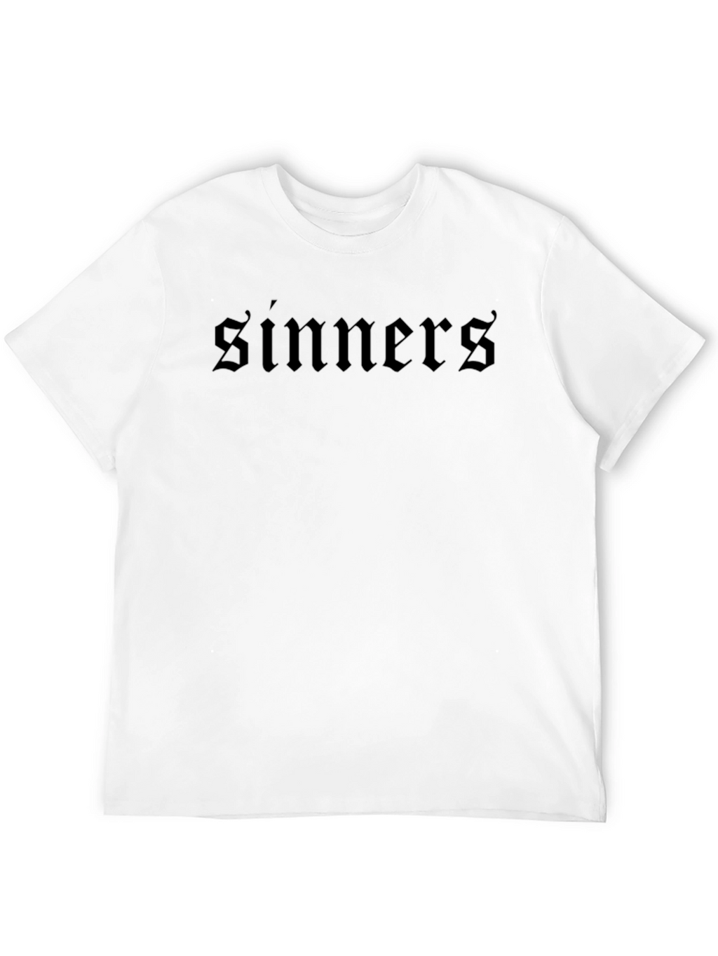 Sinners Black Crew Neck T-Shirt - Bold Gothic Style