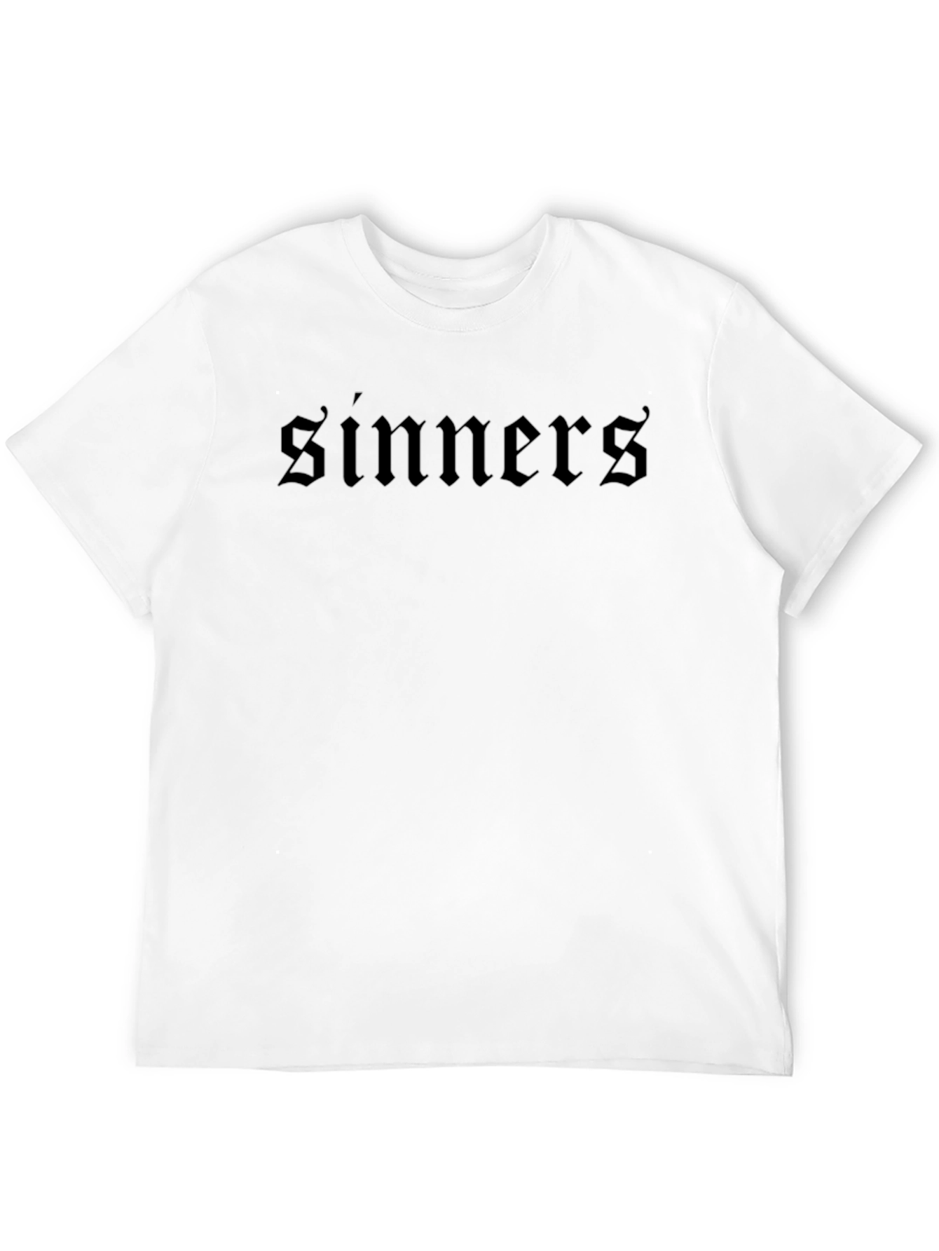 Sinners Black Crew Neck T-Shirt - Bold Gothic Style