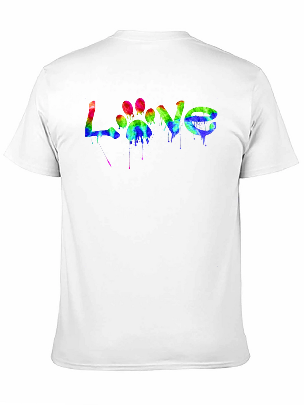 Love Paw Print Tie-Dye Graphic T-Shirt