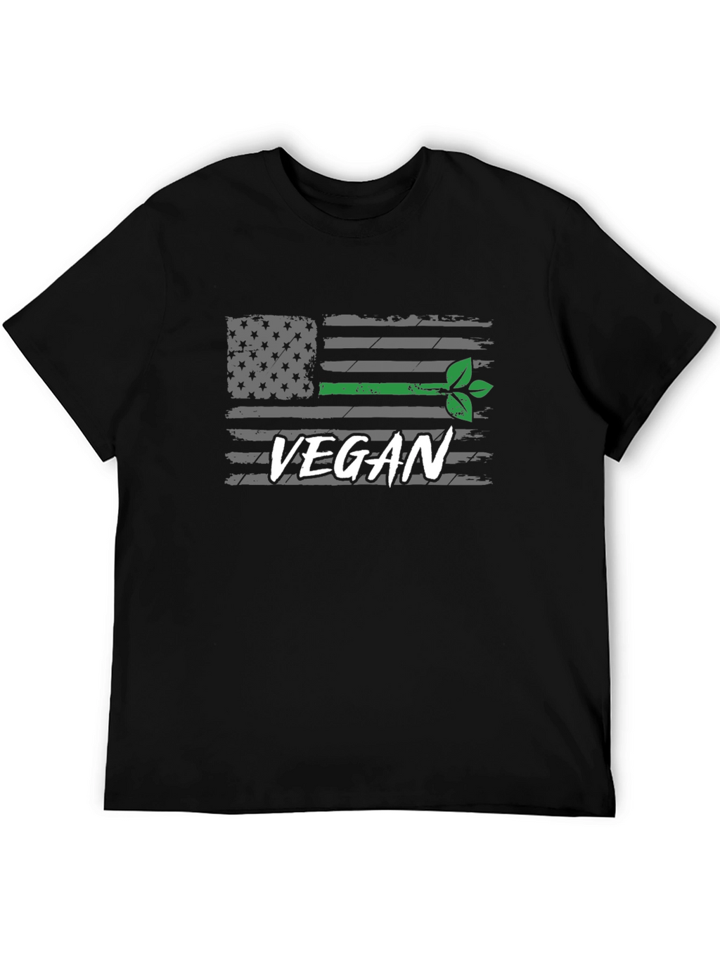 Vegan USA Flag Graphic T-Shirt