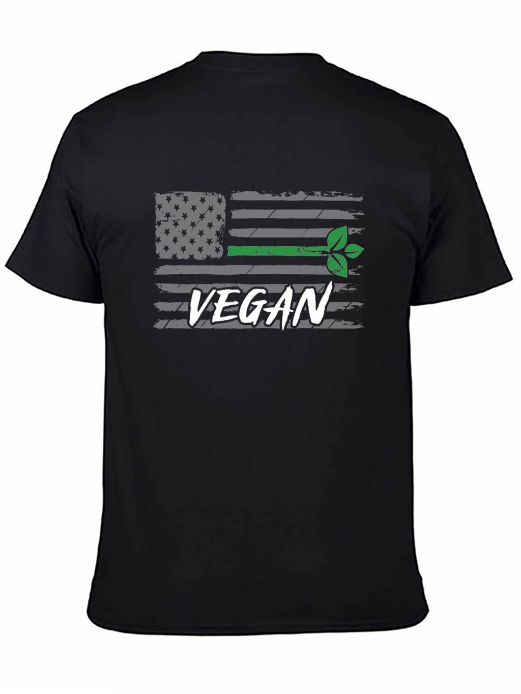 Vegan USA Flag Graphic T-Shirt