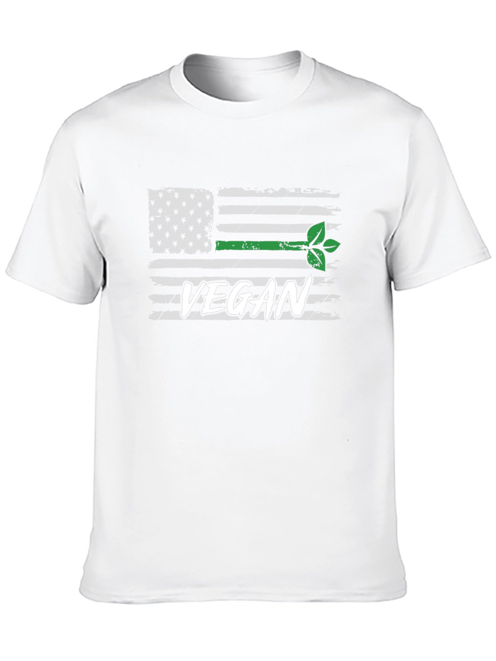 Vegan USA Flag Graphic T-Shirt