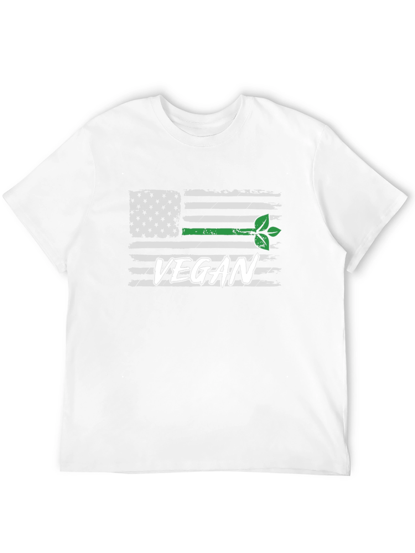 Vegan USA Flag Graphic T-Shirt
