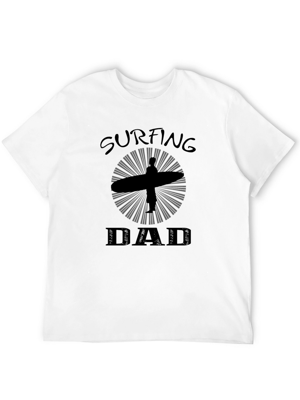 Surfing Dad Graphic T-Shirt - Black