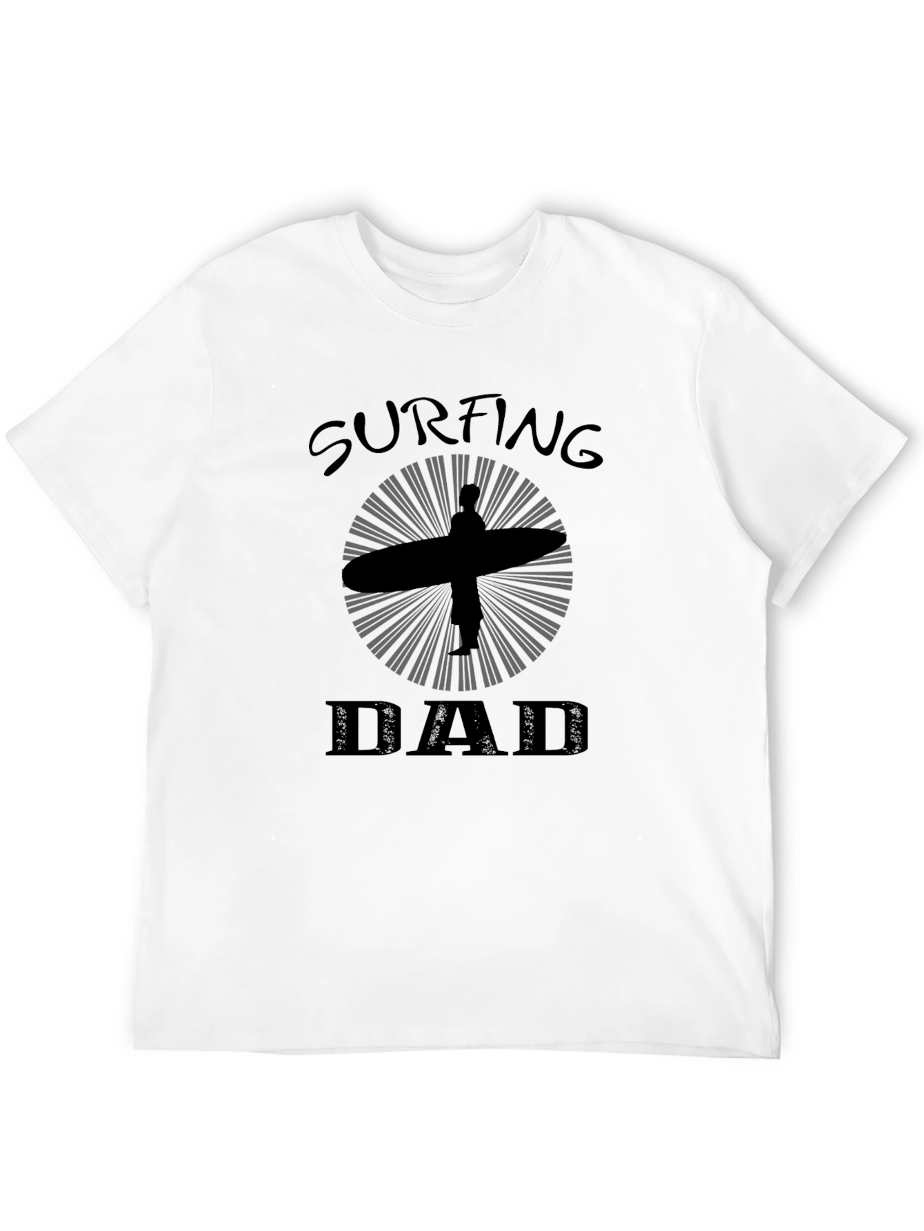 Surfing Dad Graphic T-Shirt - Black