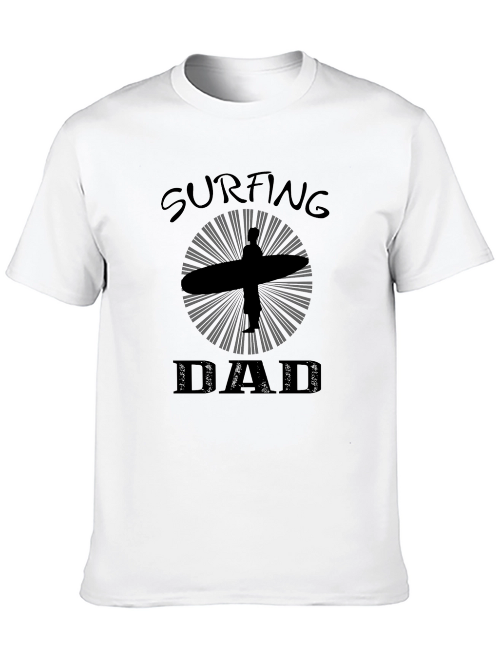 Surfing Dad Graphic T-Shirt - Black