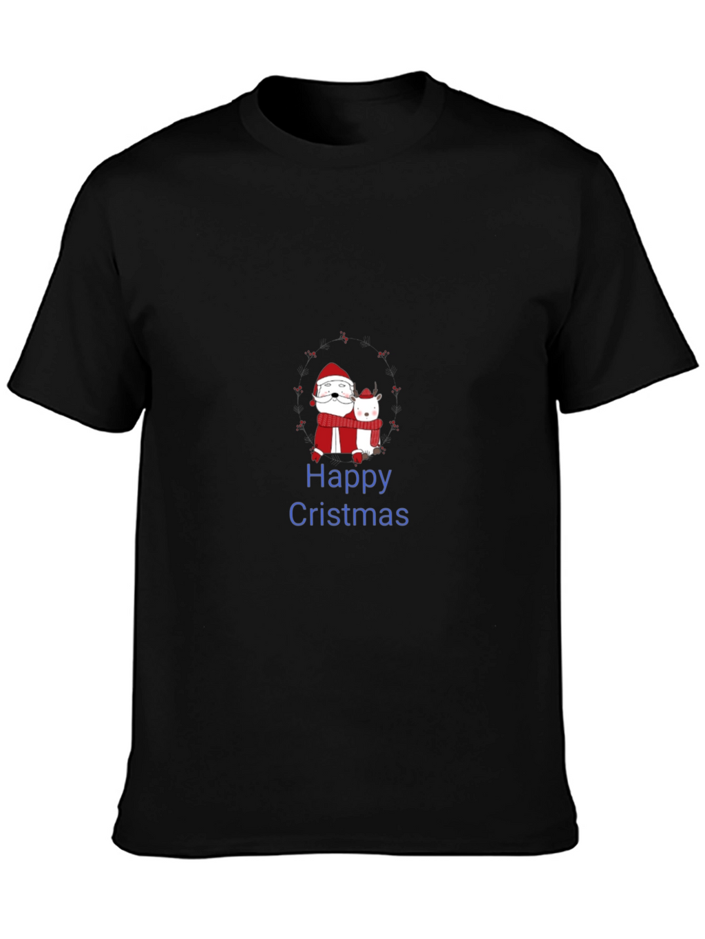 Happy Cristmas Santa & Deer T-Shirt
