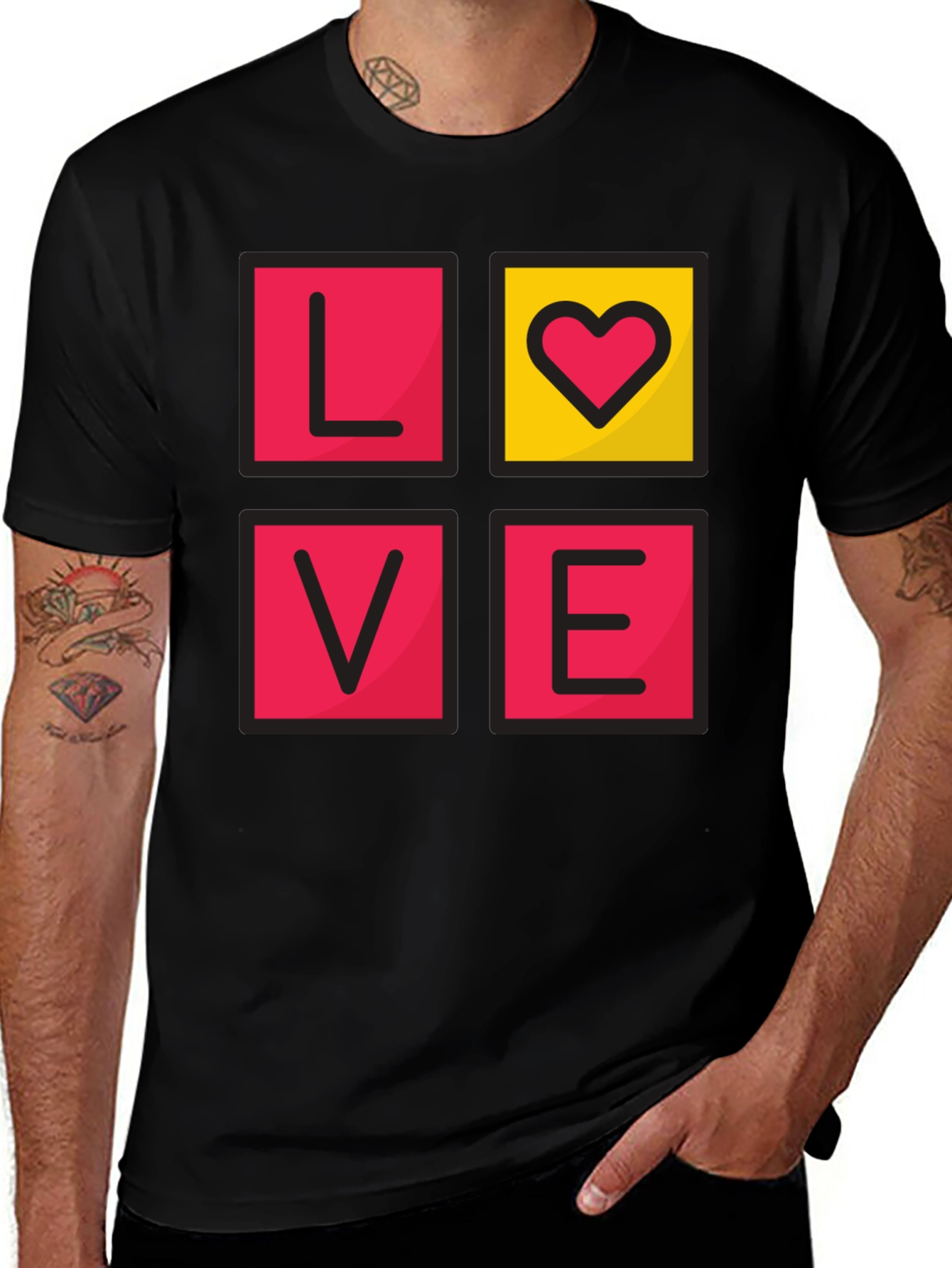 LOVE Graphic Tee - Mens Black T-Shirt