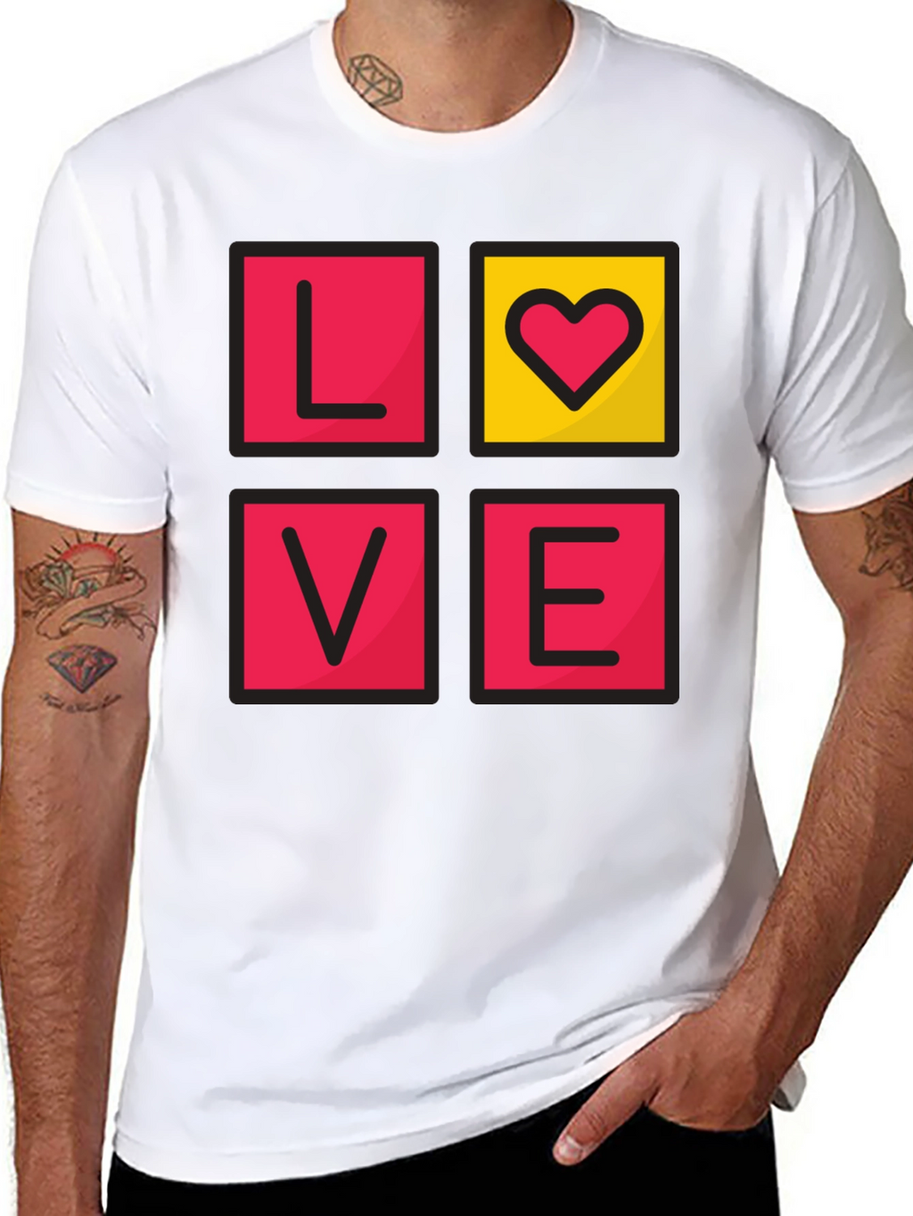 LOVE Graphic Tee - Mens Black T-Shirt