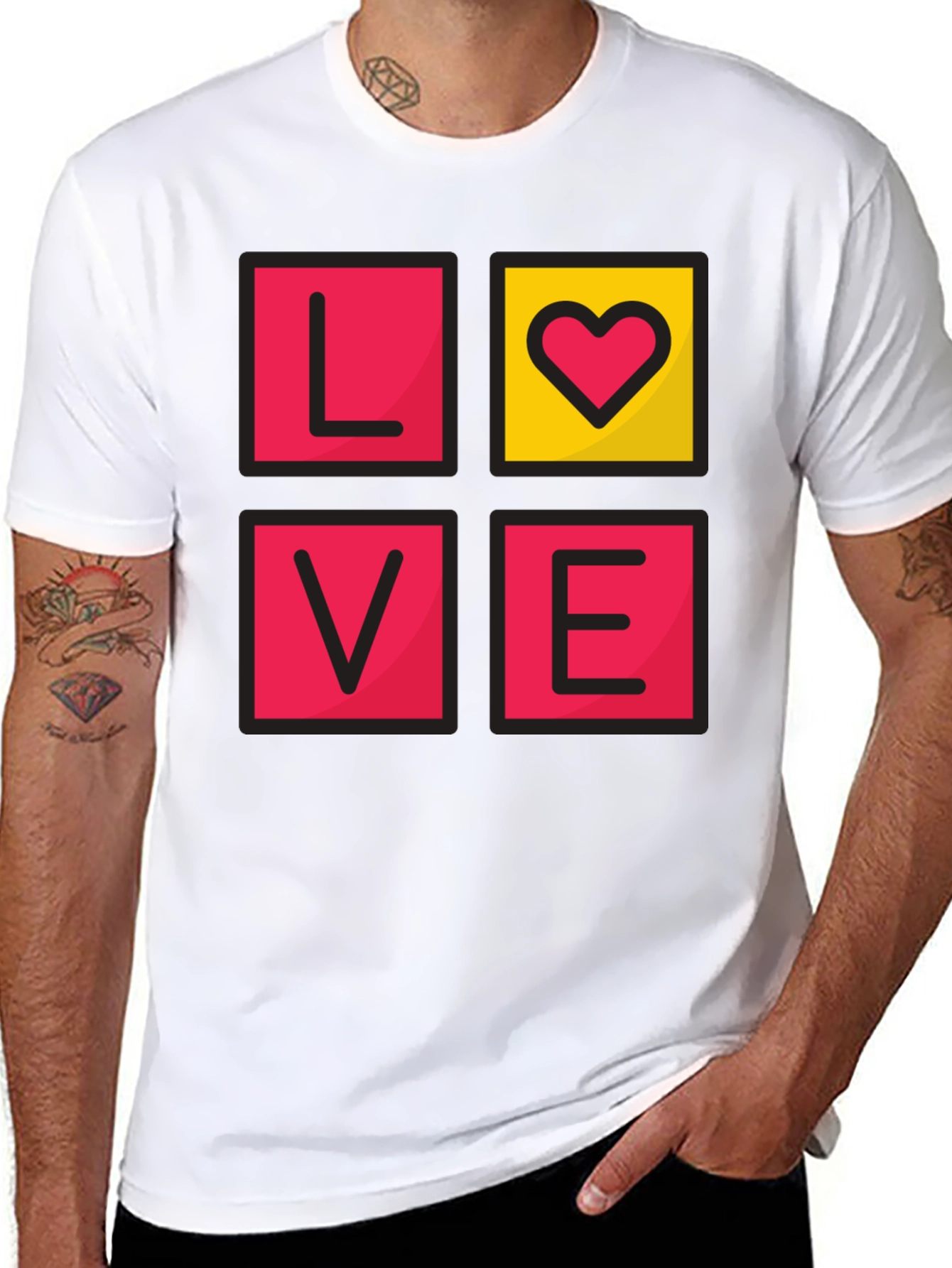 LOVE Graphic Tee - Mens Black T-Shirt