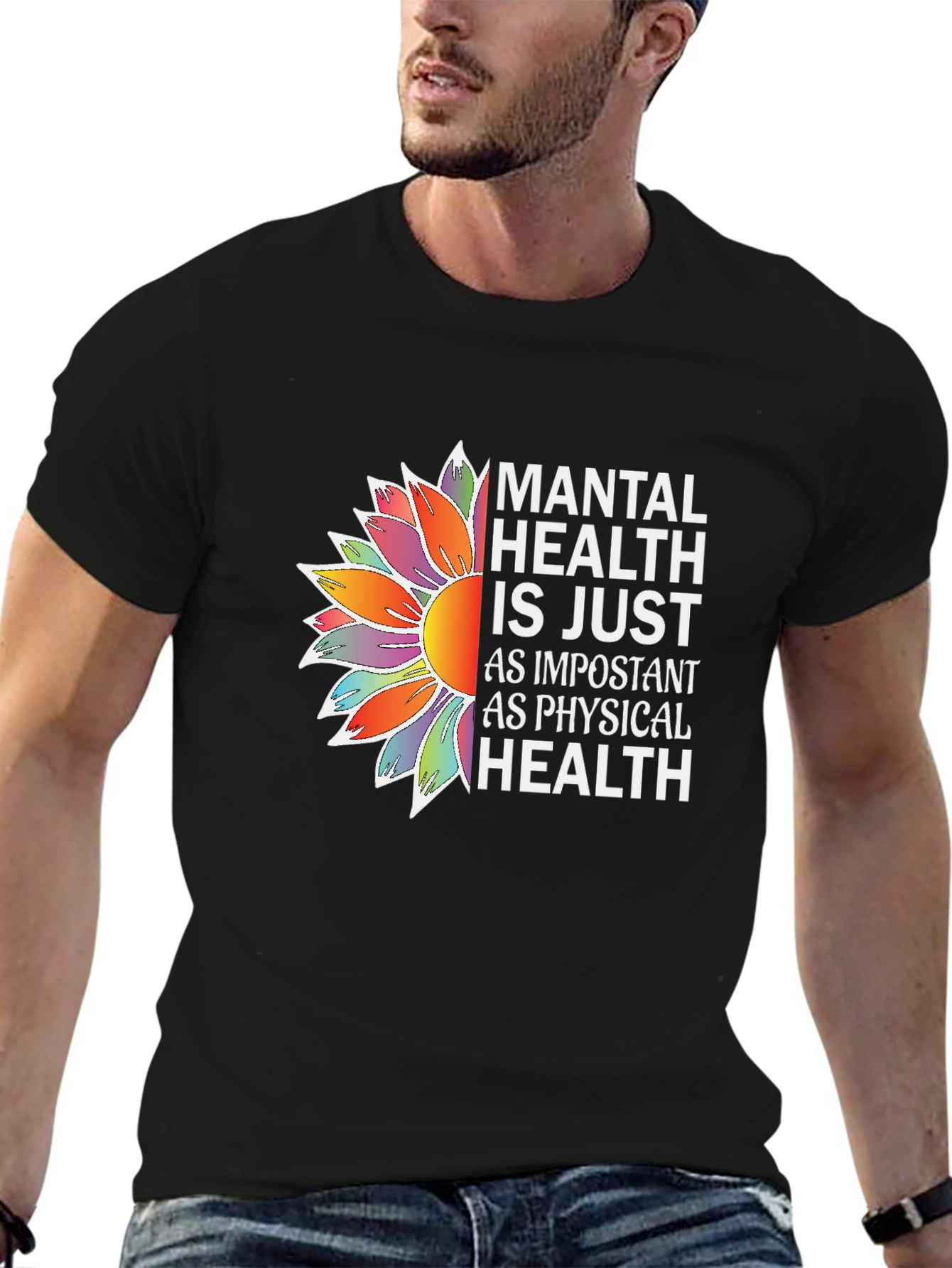 Mental Health Awareness Sunflower Graphic Tee