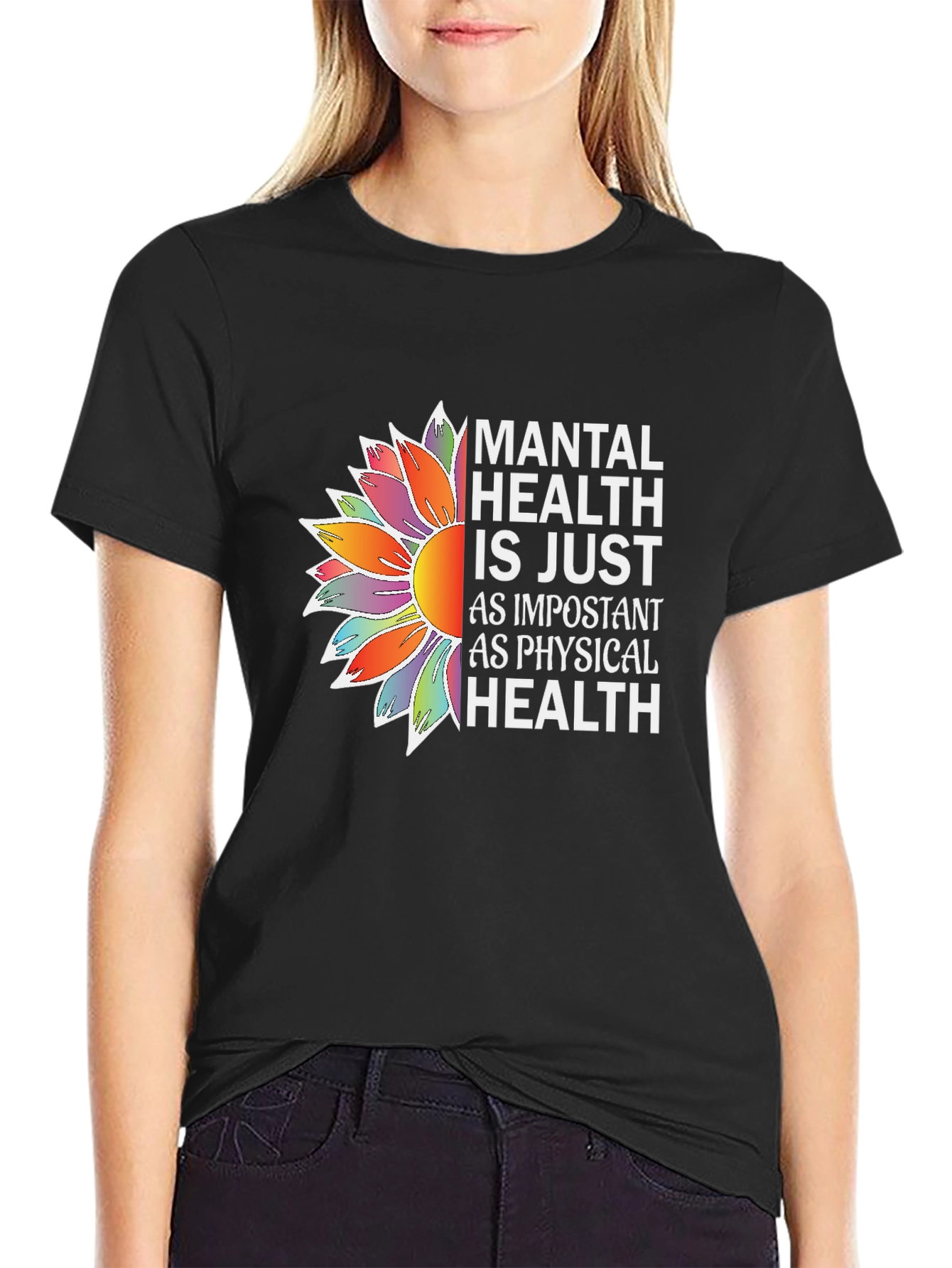 Mental Health Awareness Sunflower Graphic Tee