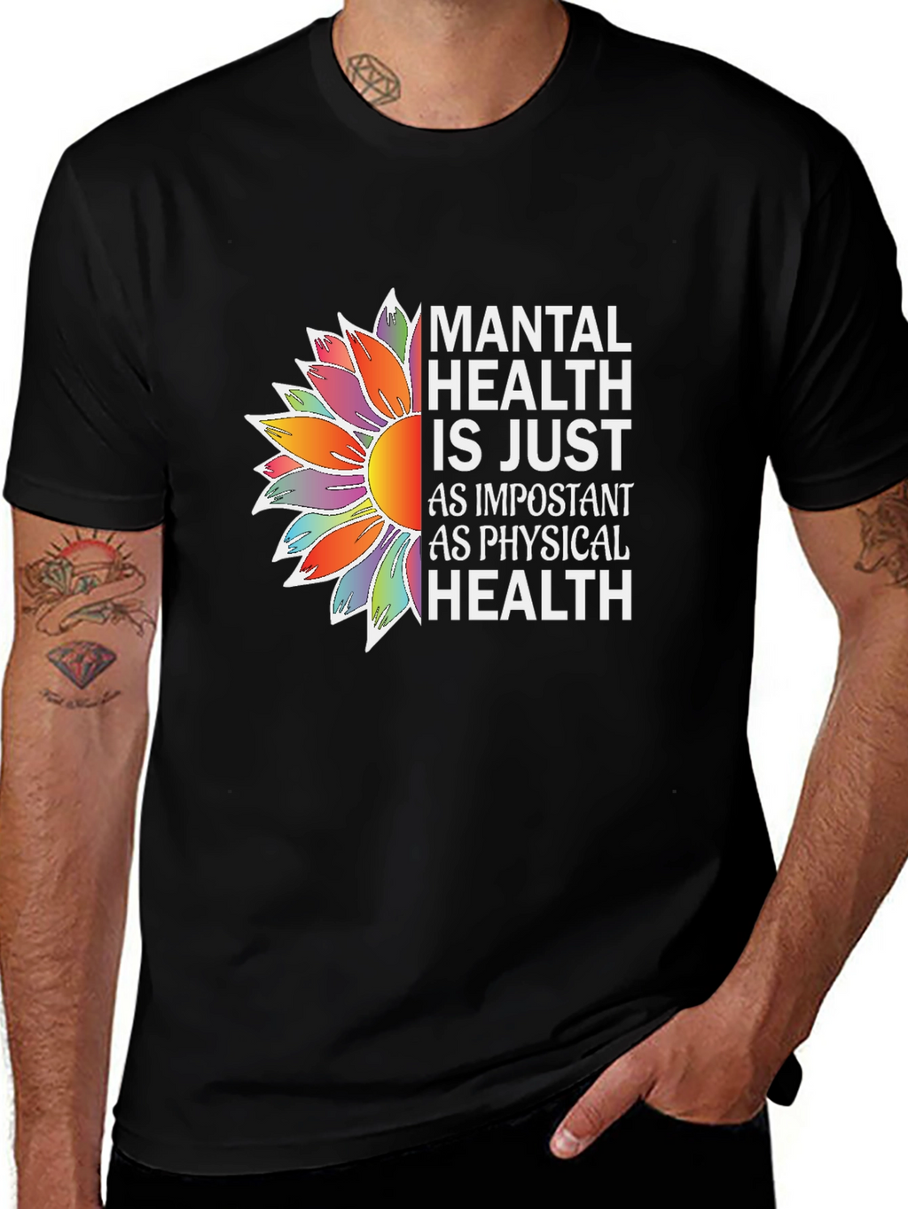 Mental Health Awareness Sunflower Graphic Tee