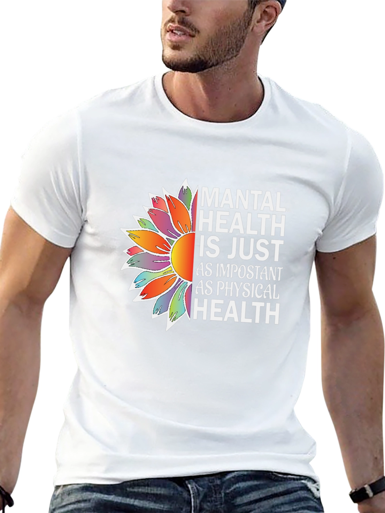 Mental Health Awareness Sunflower Graphic Tee