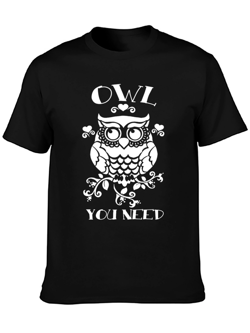 Owl You Need Black Graphic T-Shirt
