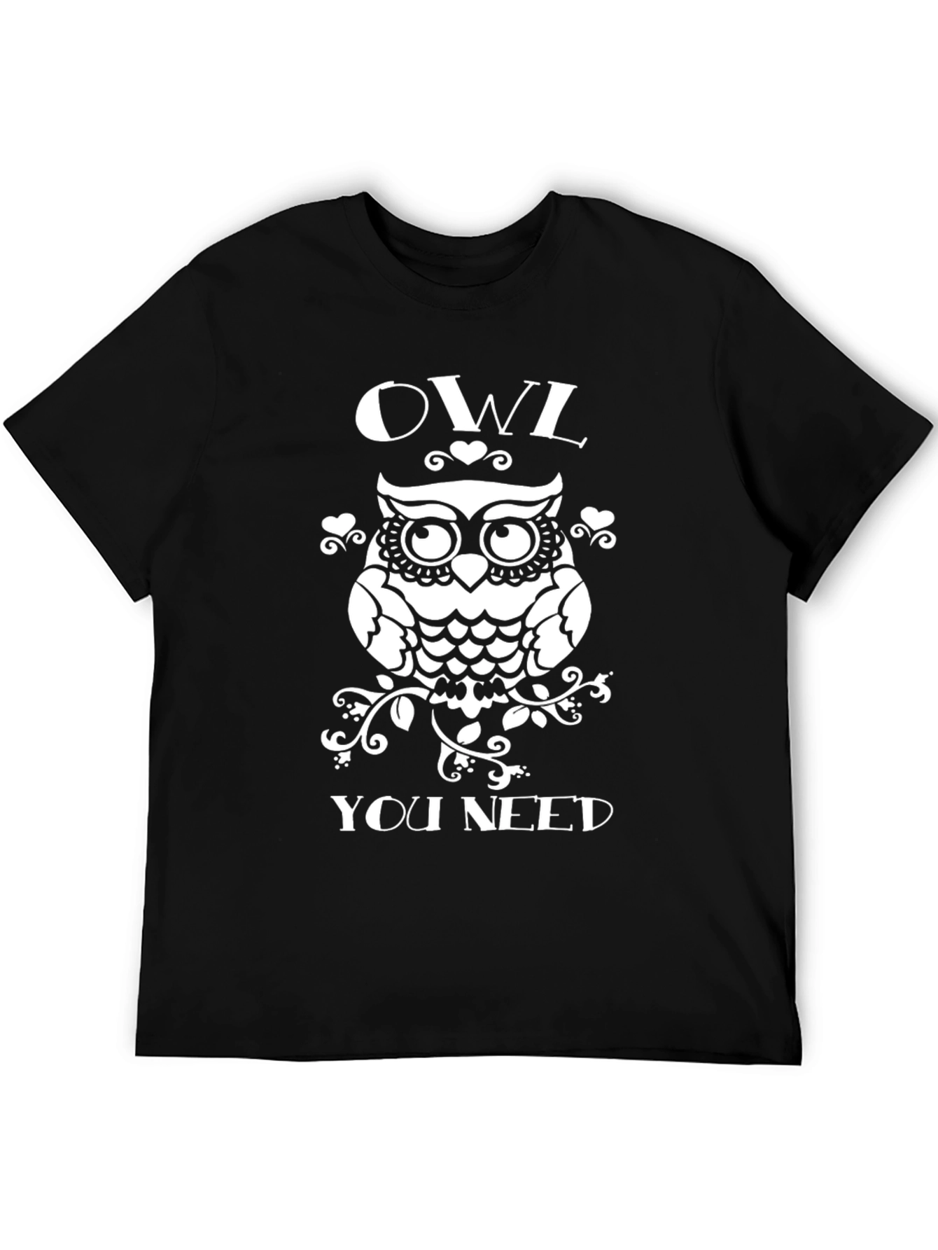 Owl You Need Black Graphic T-Shirt