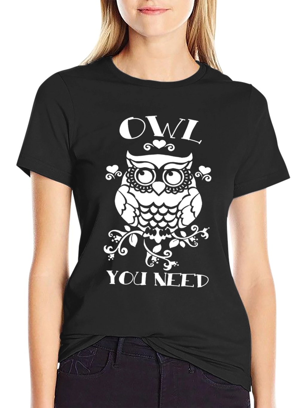 Owl You Need Black Graphic T-Shirt