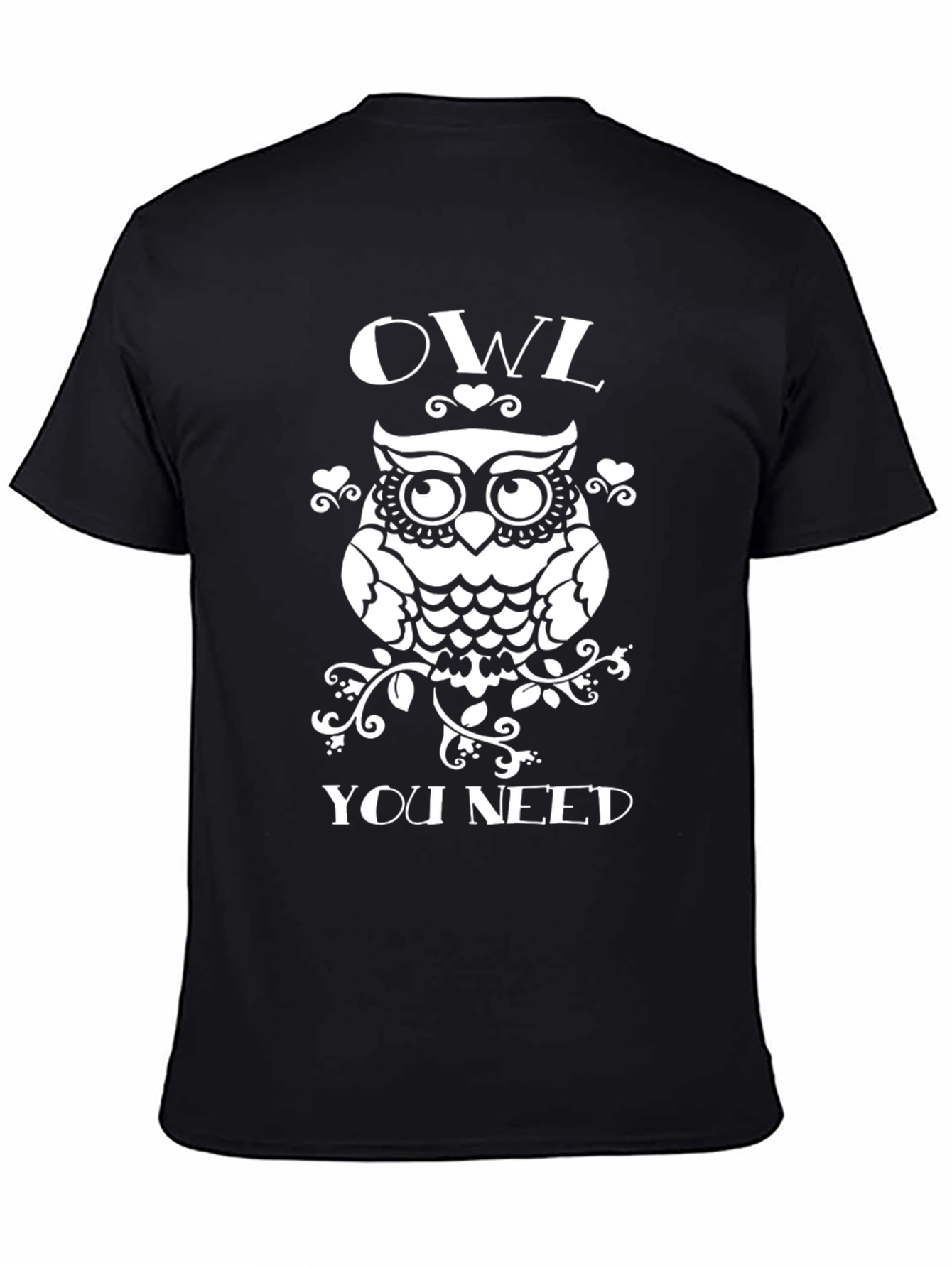 Owl You Need Black Graphic T-Shirt