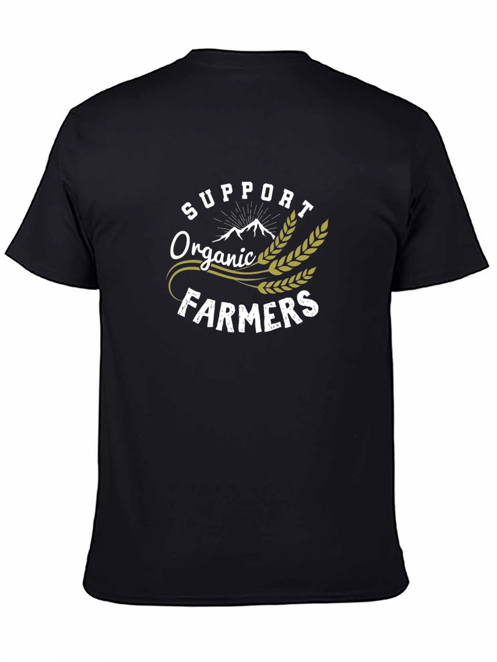 Support Organic Farmers Black T-Shirt