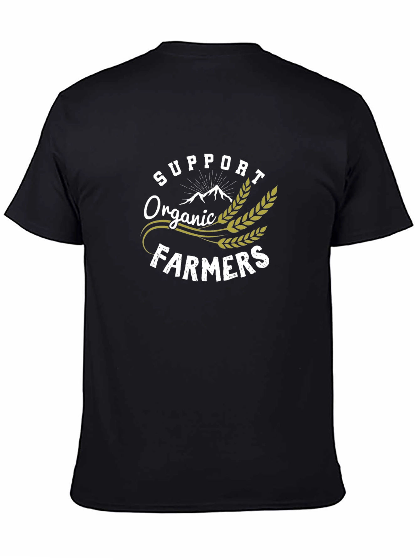 Support Organic Farmers Black T-Shirt