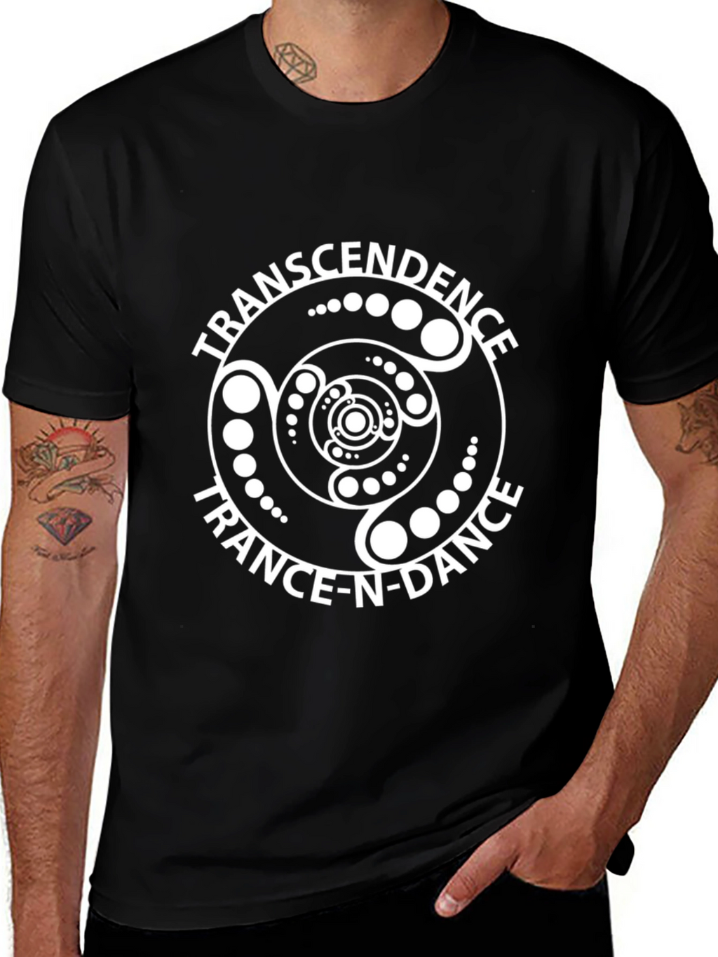 Transcendence Trance-N-Dance Black Graphic Tee