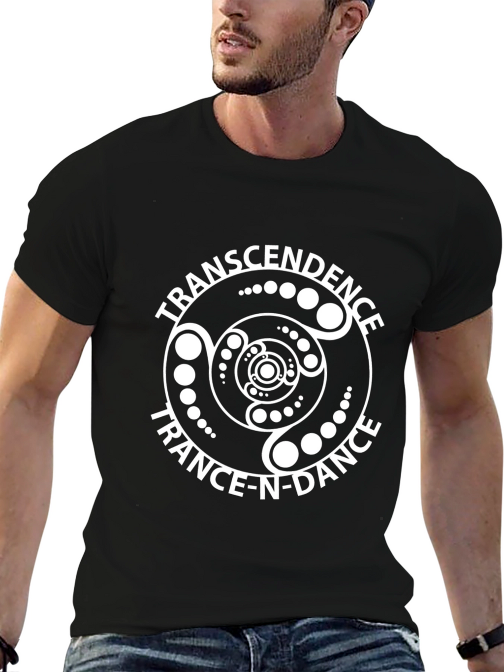 Transcendence Trance-N-Dance Black Graphic Tee