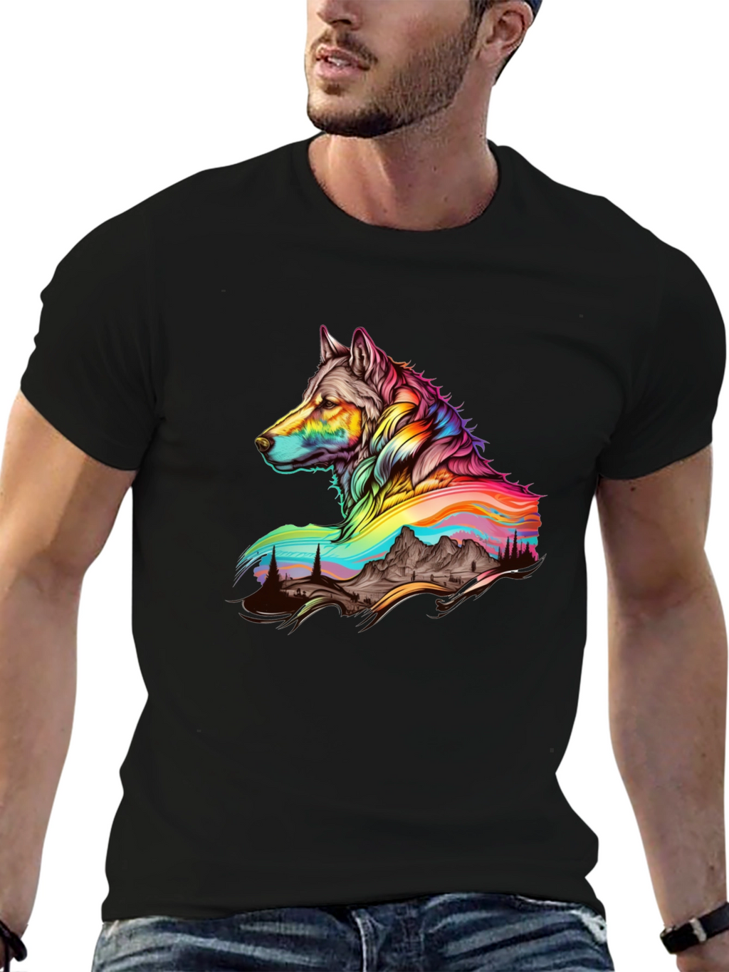 Wolf & Mountain Graphic Tee