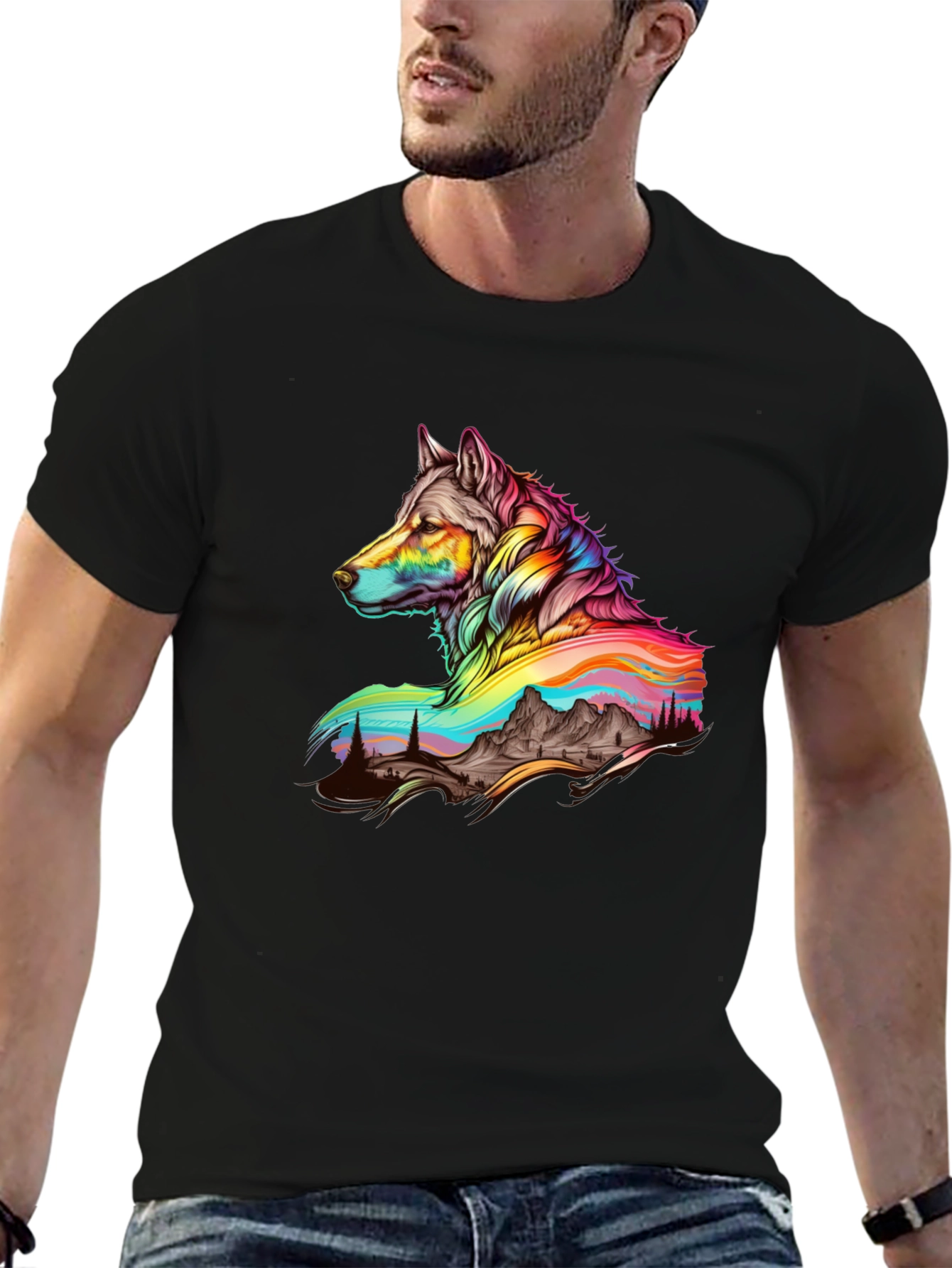 Wolf & Mountain Graphic Tee
