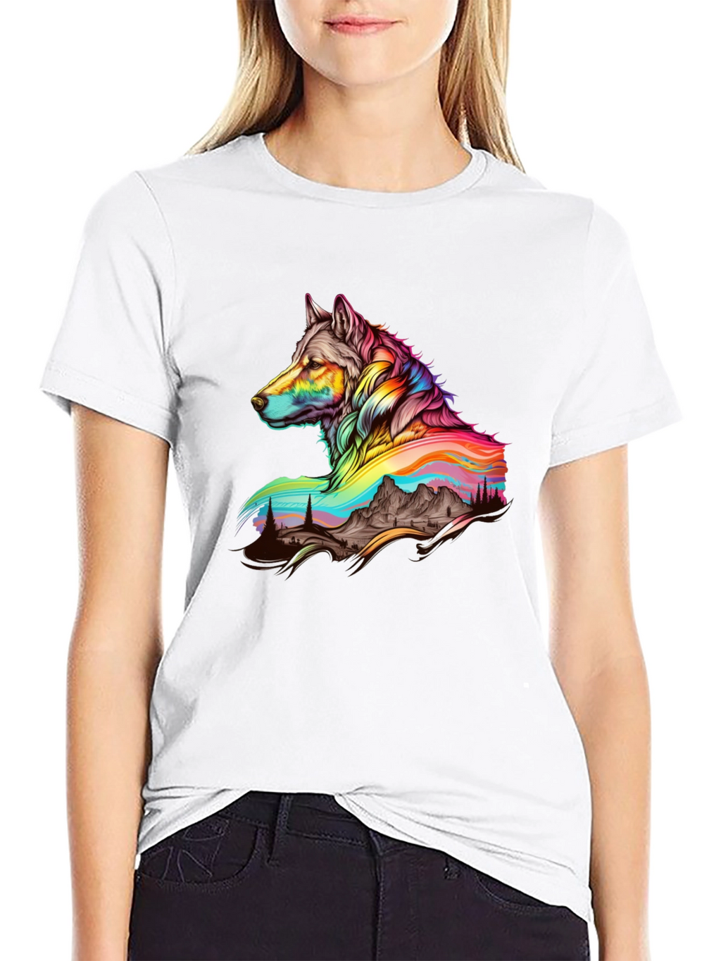 Wolf & Mountain Graphic Tee