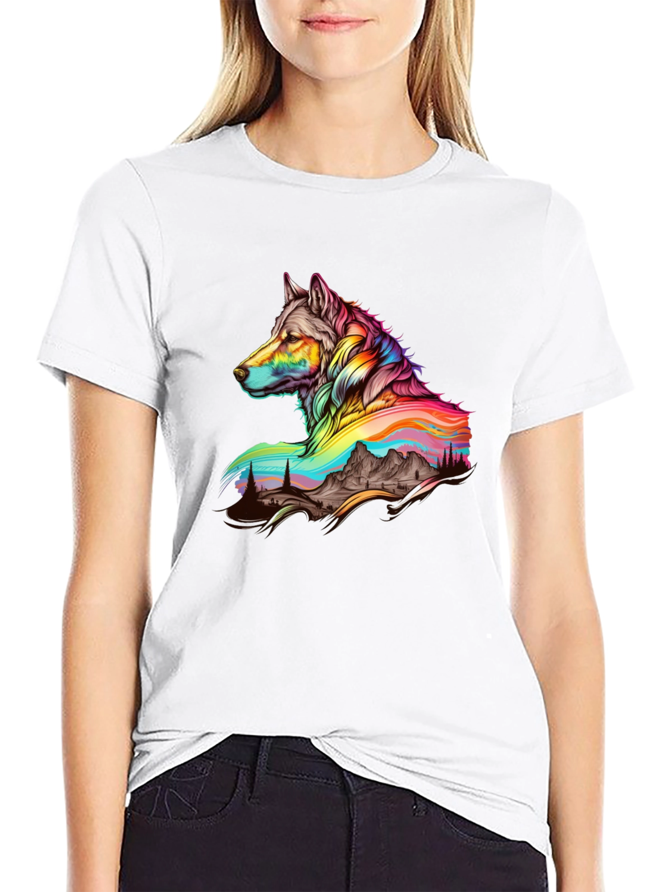 Wolf & Mountain Graphic Tee