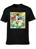 Abstract Cartoon Graphic T-Shirt