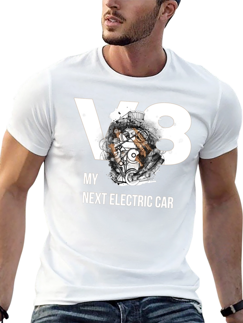V8 My Next Electric Car Graphic T-Shirt
