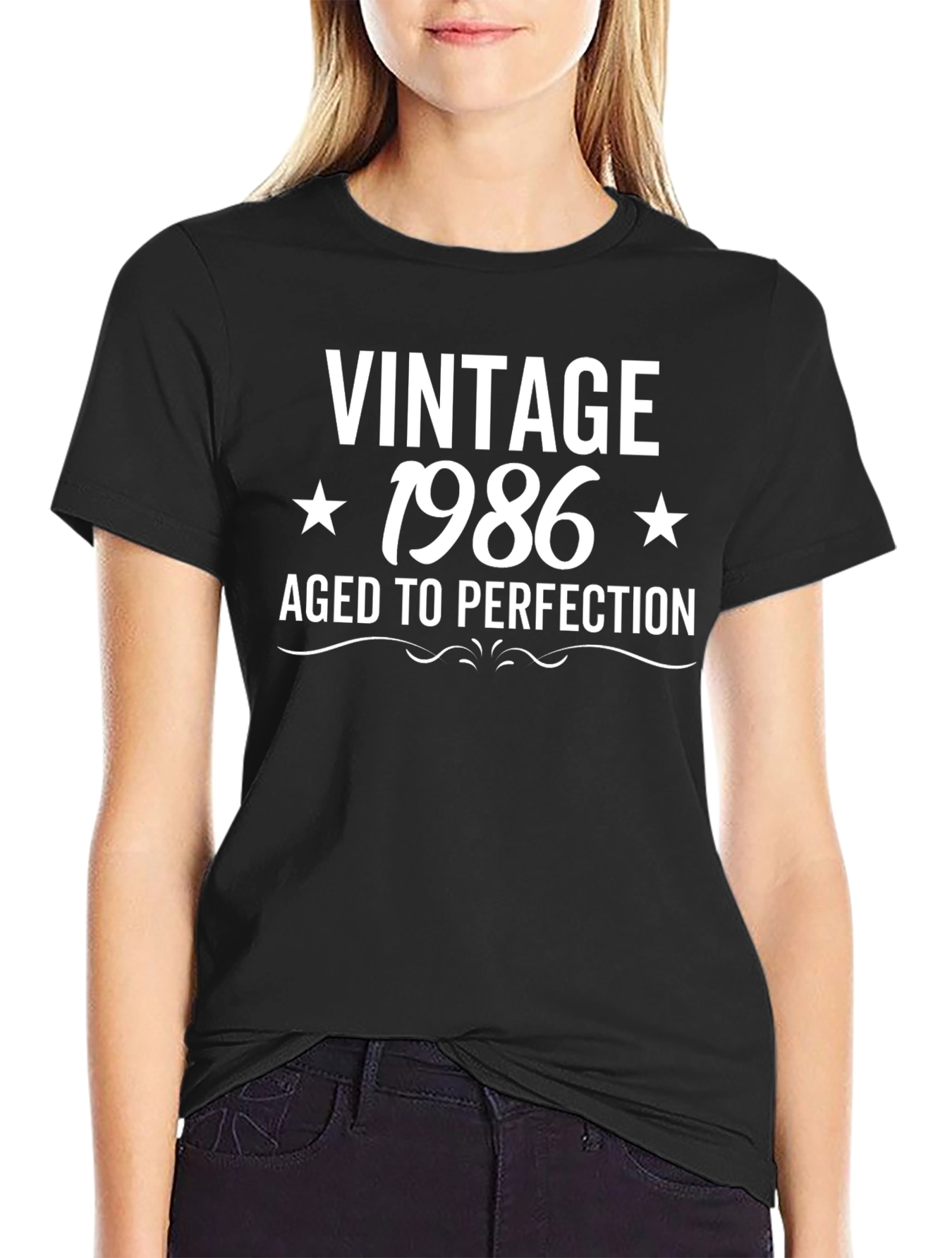 Vintage 1986 Aged to Perfection Black T-Shirt