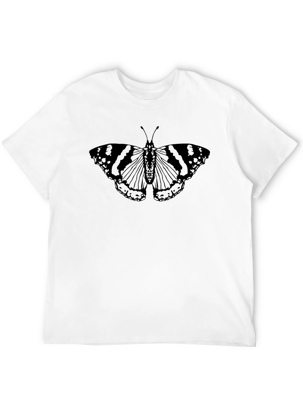 Butterfly Graphic Print Black T-Shirt
