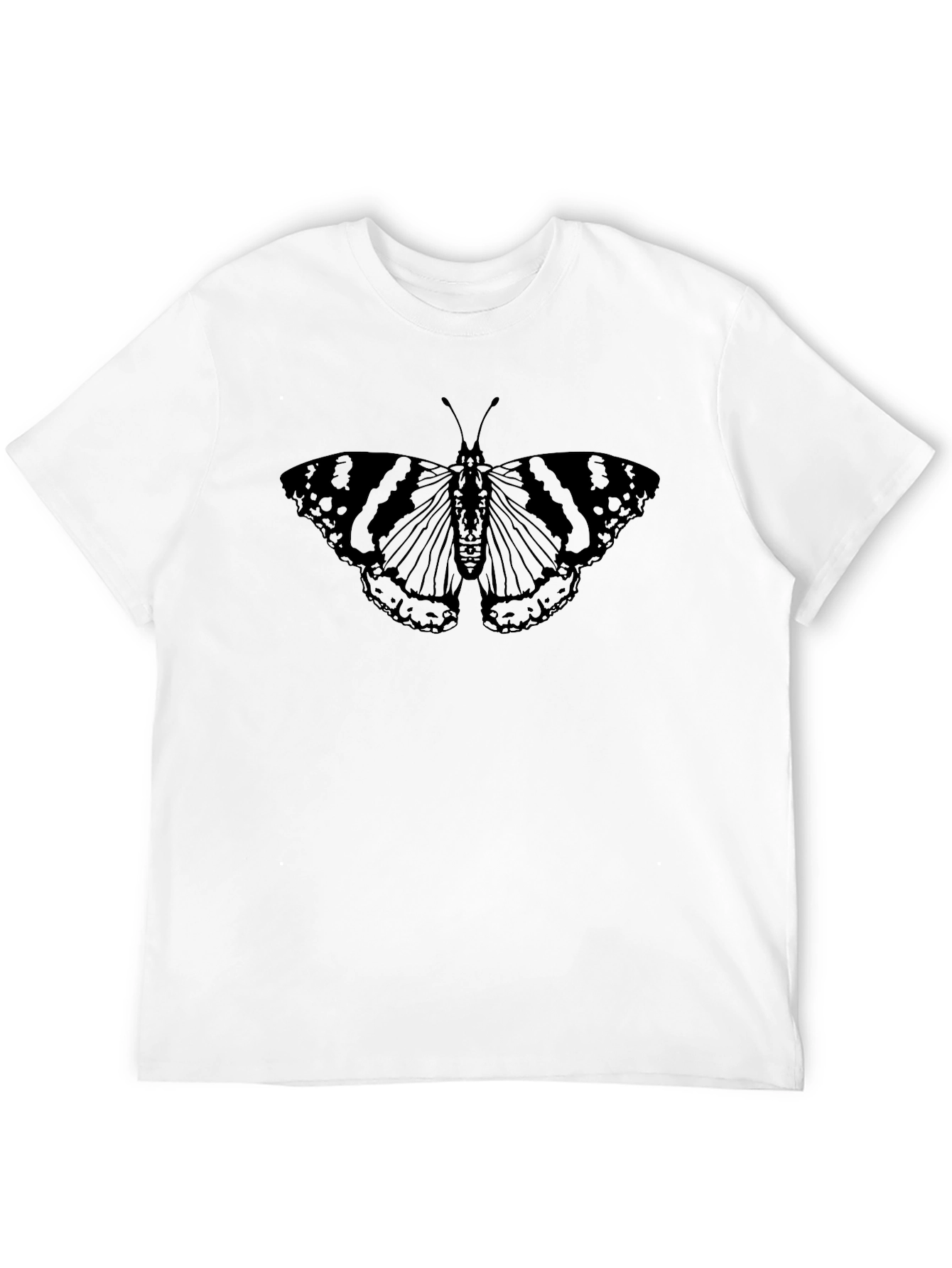 Butterfly Graphic Print Black T-Shirt