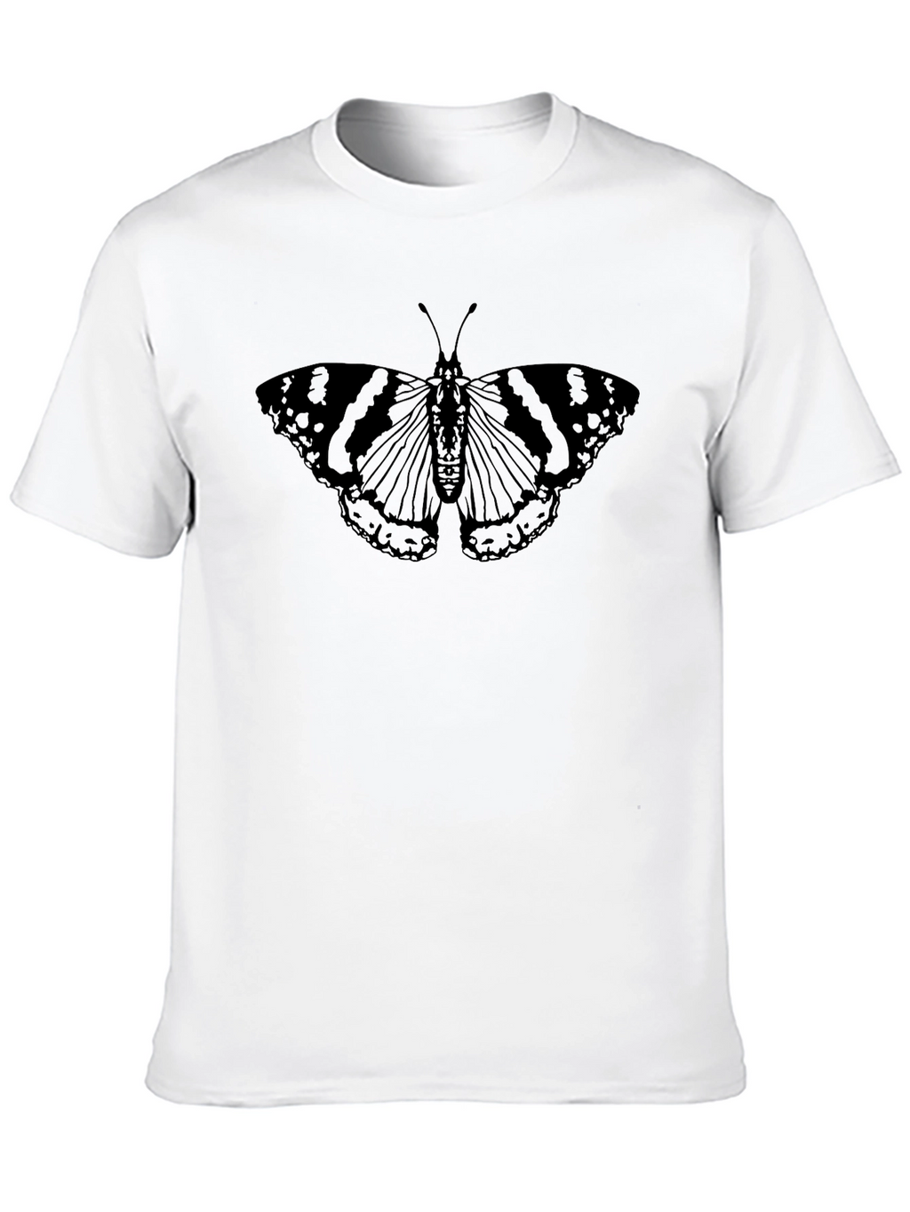 Butterfly Graphic Print Black T-Shirt