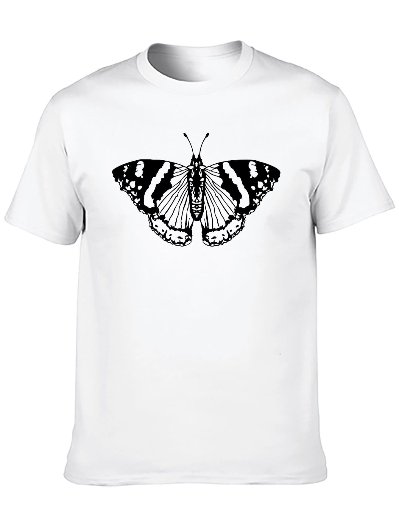 Butterfly Graphic Print Black T-Shirt